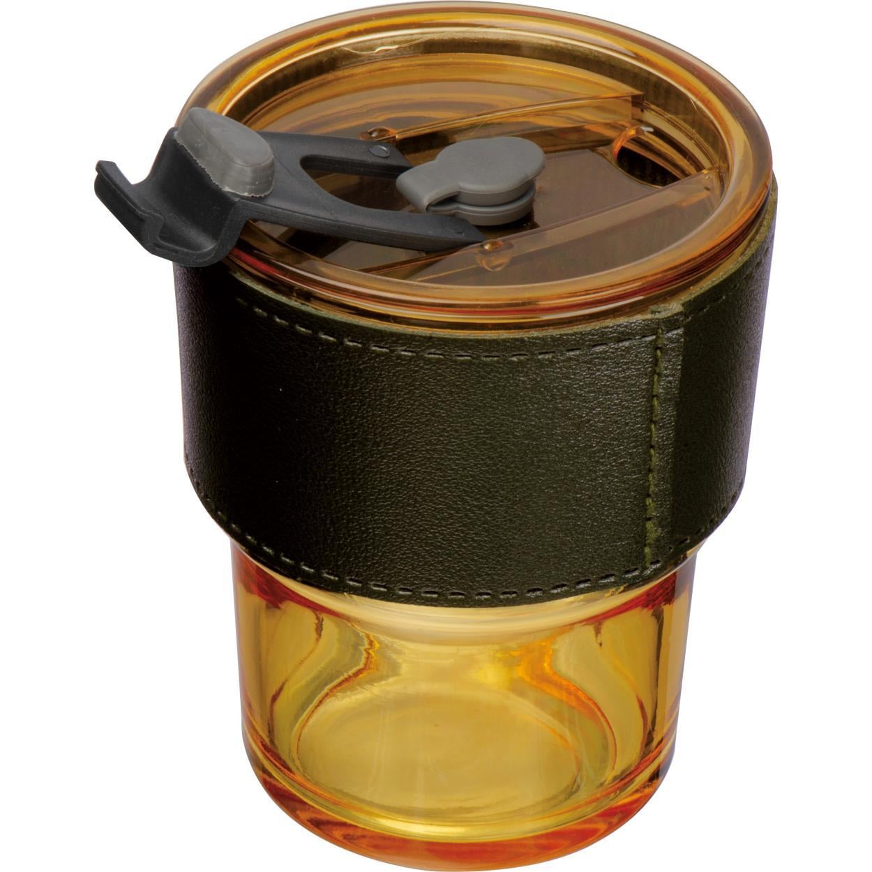 Gekleurd drinkglas met rietje donkerblauw Graveren 4278