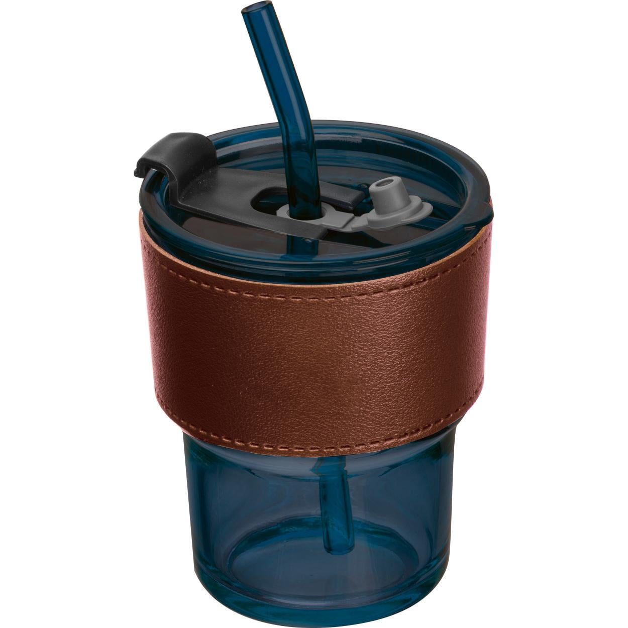 Gekleurd drinkglas met rietje 4277
