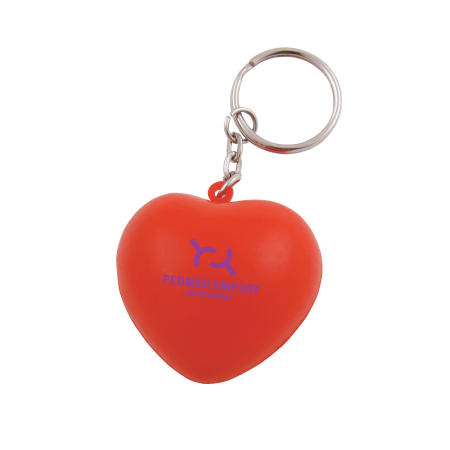 Anti-stress Hart met sleutelhanger bedrukken