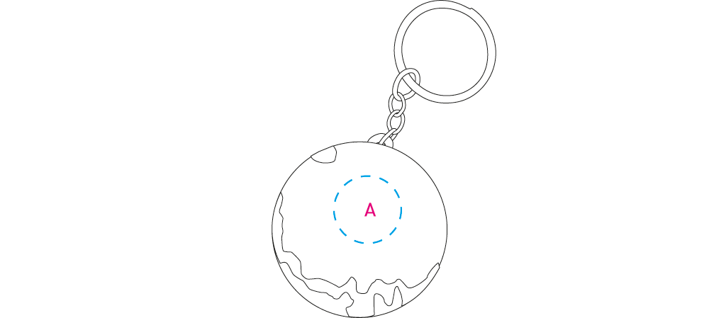 Anti-stress Wereldbol met sleutelhanger donkerblauw onbedrukt 794