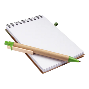 Recycled notitieboek A6 met pen bedrukken