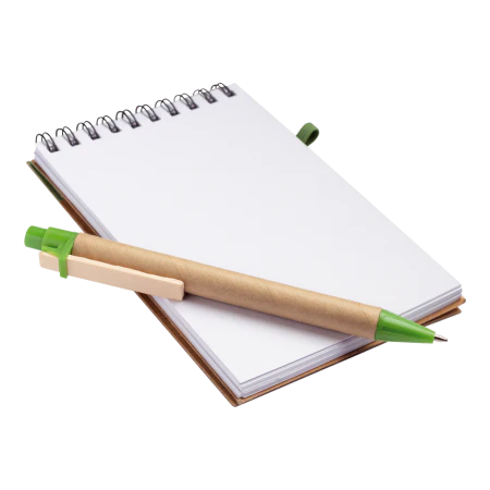 Recycled notitieboek A6 met pen bedrukken