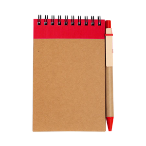 Recycled notitieboek A6 met pen lichtgroen onbedrukt 9746