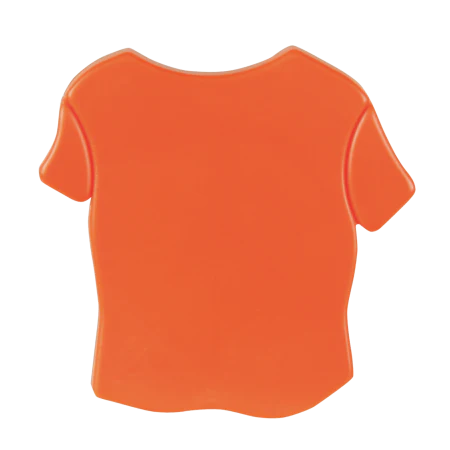 T-shirt magneet oranje onbedrukt 12695