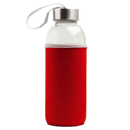 Glazen fles neopreen hoes lichtgroen 1 kleur 4495