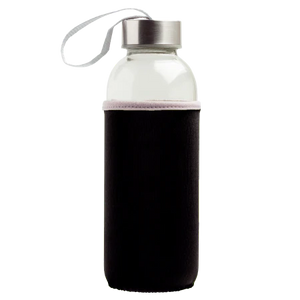 Glazen fles neopreen hoes lichtgroen onbedrukt 4496
