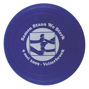 Frisbee 21 cm met ringen donkerblauw 2 kleuren 4109