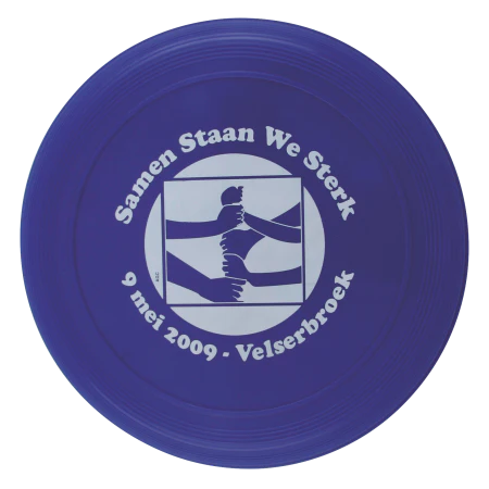 Frisbee 21 cm met ringen donkerblauw 2 kleuren 4109
