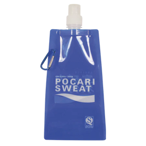 Waterzak met karabijn haak 500 ml leeg donkerblauw onbedrukt 13272