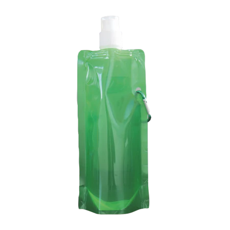 Waterzak met karabijn haak 500 ml leeg lichtblauw onbedrukt 13276