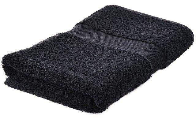 Badhanddoek 140x70 cm zwart Borduren 954