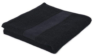 Handdoek 100 x 50 cm zwart Borduren 4857