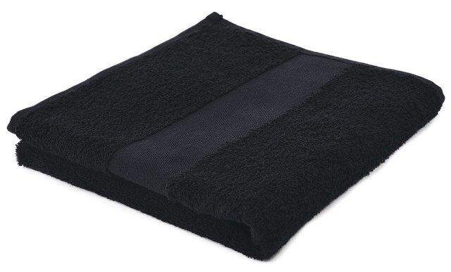 Handdoek 100 x 50 cm zwart Borduren 4857