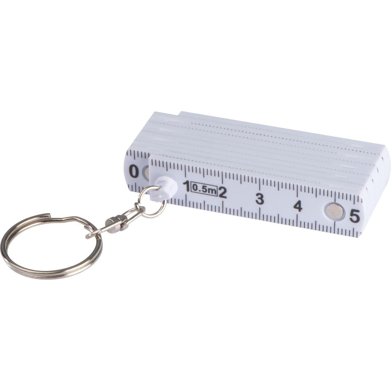 Sleutelhanger met uitklapbare duimstok sample