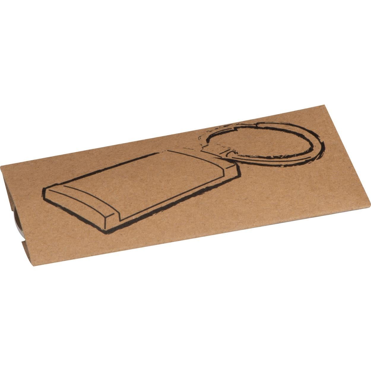 sleutelhanger metaal met bamboe sample