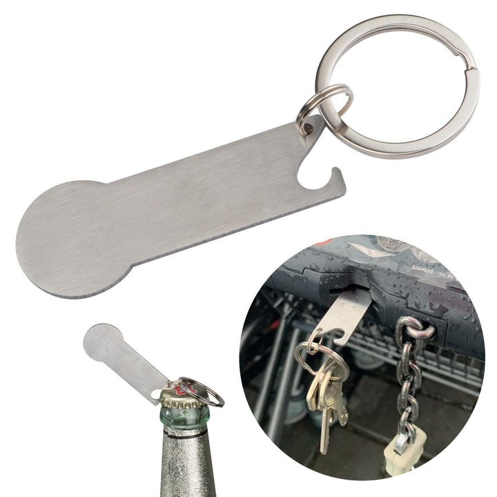Sleutelhanger winkelwagenmuntje sample