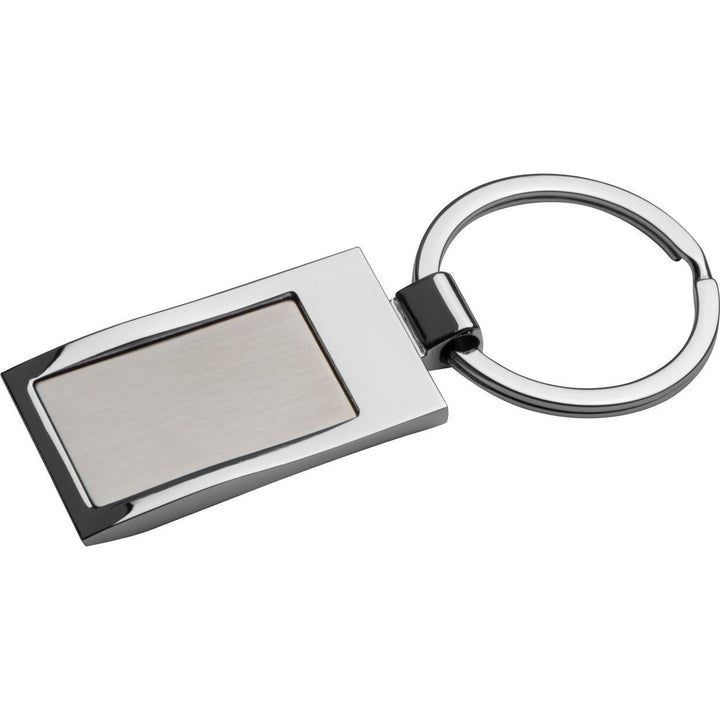 Metalen sleutelhanger, rechthoek bedrukken