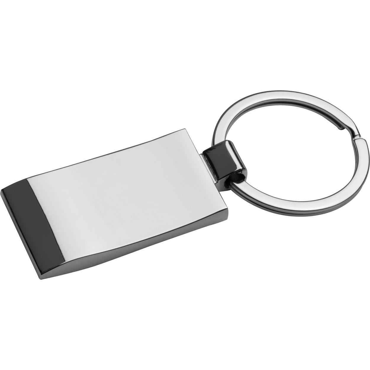 Metalen sleutelhanger, rechthoek 7901
