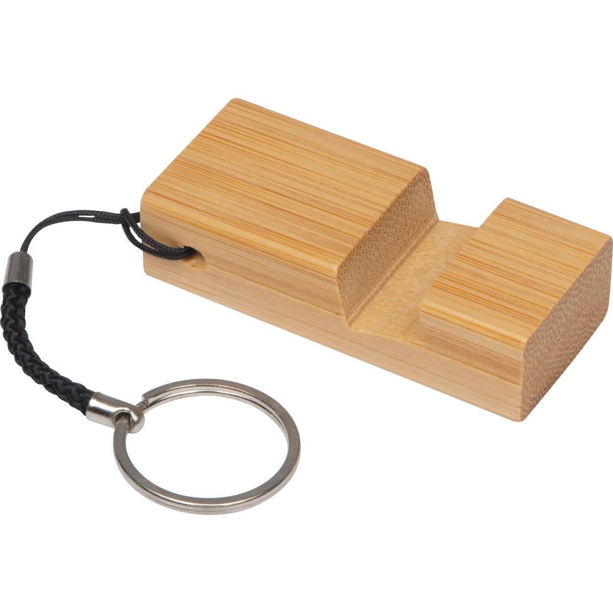 Sleutelhanger met bamboe gsm standaard sample