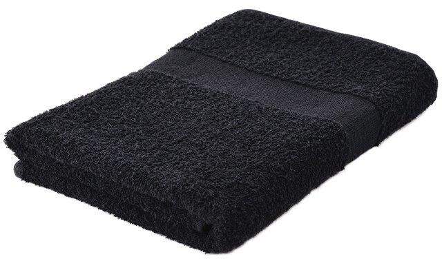 Badhanddoek 140x70 cm zwart Borduren 955