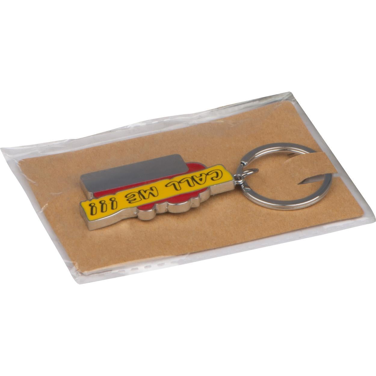 Sleutelhanger "Call me" groen Graveren 11286