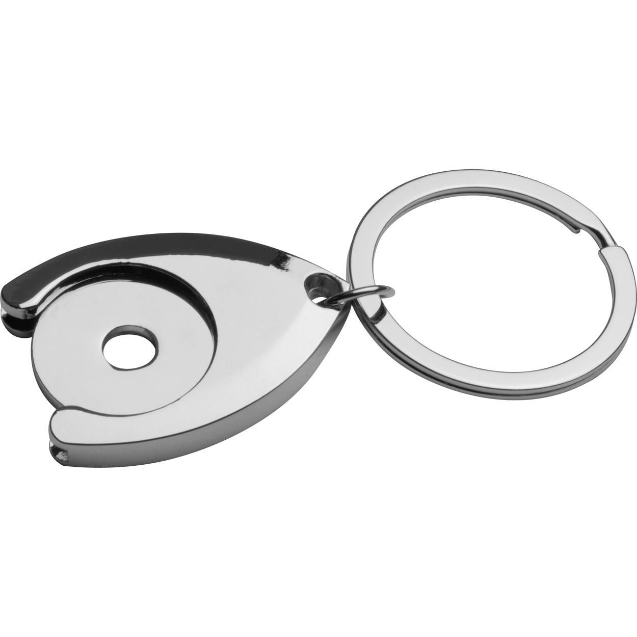 Sleutelhanger met een winkelwagenchip sample