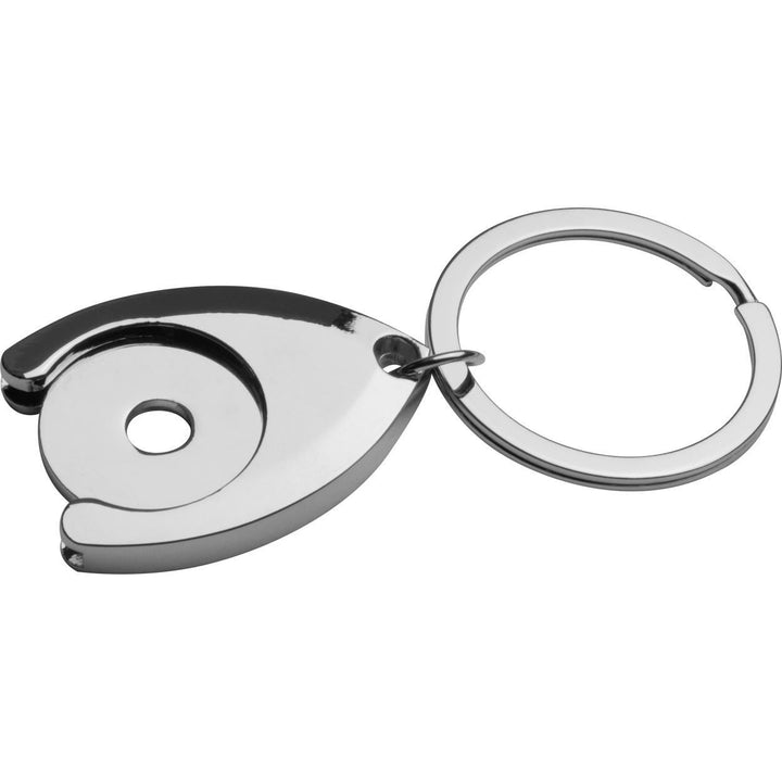 Sleutelhanger met een winkelwagenchip sample