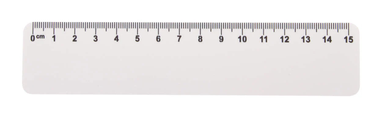 custom made liniaal, 15 cm Drawy 15 custommade onbedrukt 2541