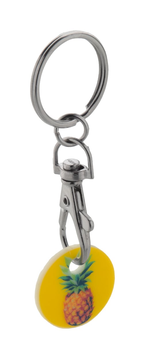 winkelwagenmuntje sleutelhanger ColoShop bedrukken