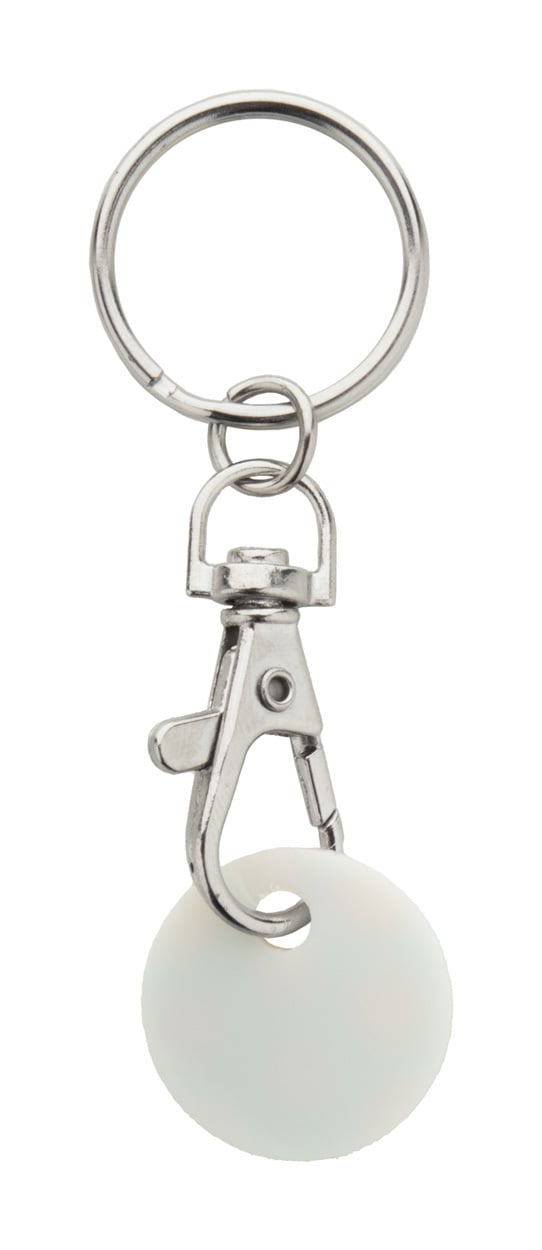 winkelwagenmuntje sleutelhanger ColoShop custommade onbedrukt 13383