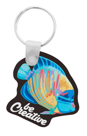custum made sleutelhanger CreaFob blauw Full colour 2645