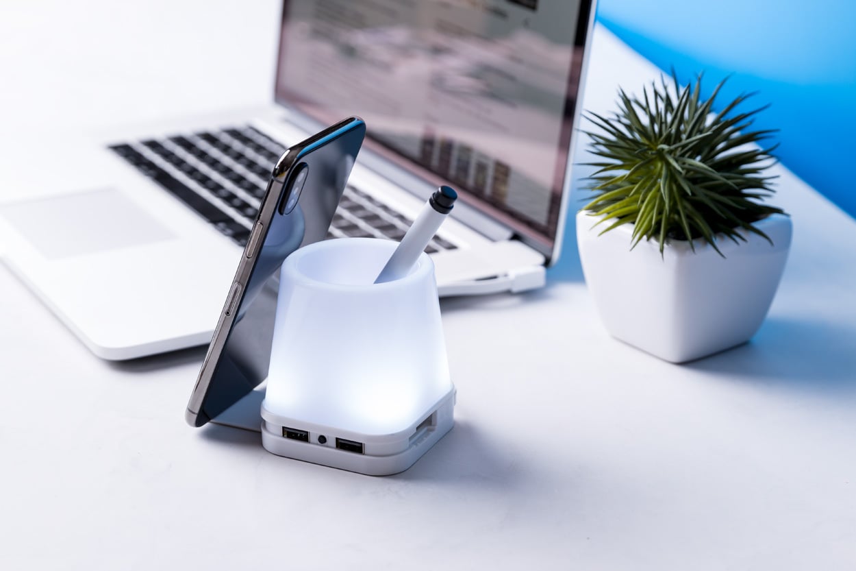 pennenhouder met USB-hub Belind bedrukken