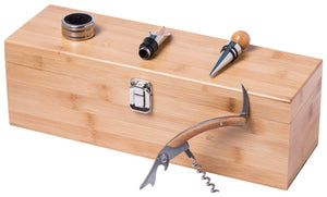 Wijn set Boriax hout 2 kleuren tp 13343