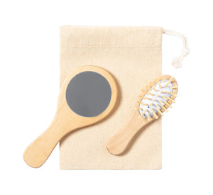 haarborstel set Dianex beige onbedrukt 4723
