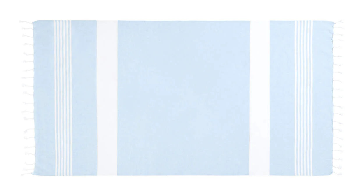 Hamamdoek Makaha lichtblauw 2 kleuren 4810