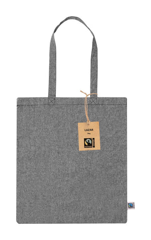 Fairtrade boodschappentas Lazar zwart onbedrukt 3705