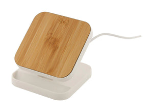 draadloze oplader met telefoon houder Rabso wit Graveren 2957