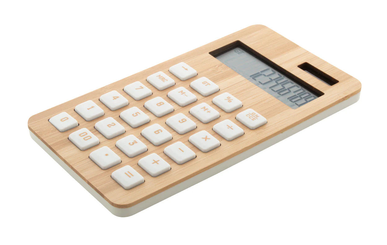 bamboe rekenmachine BooCalc hout onbedrukt 1256