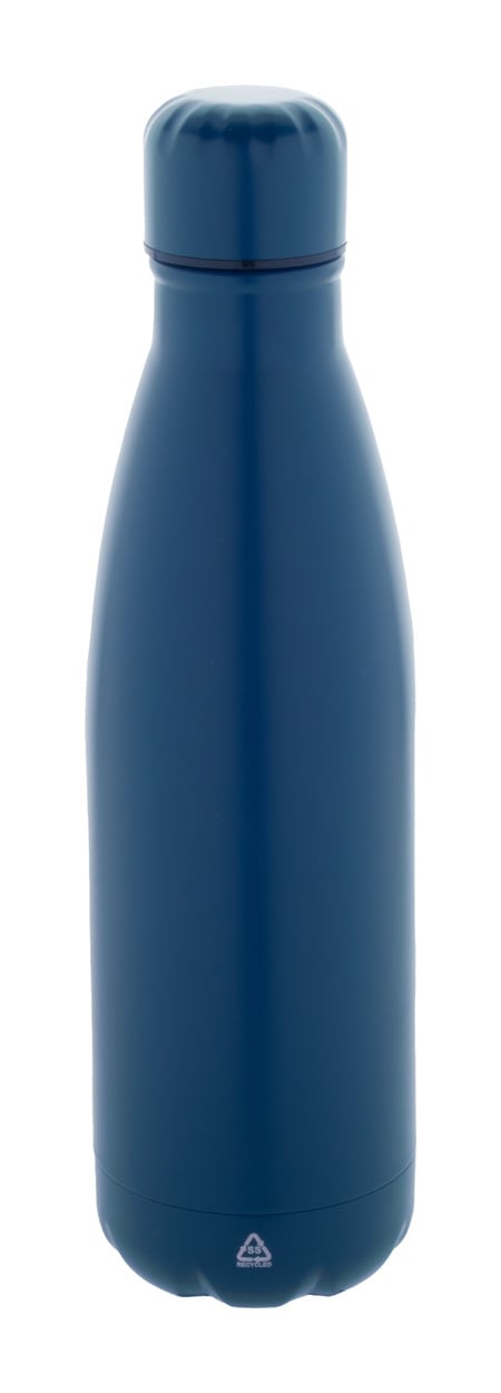 gerecyclede roestvrijstalen fles Refill blauw onbedrukt 4338