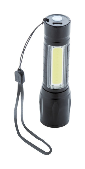 oplaadbare zaklamp Chargelight Zoom zwart onbedrukt 8631