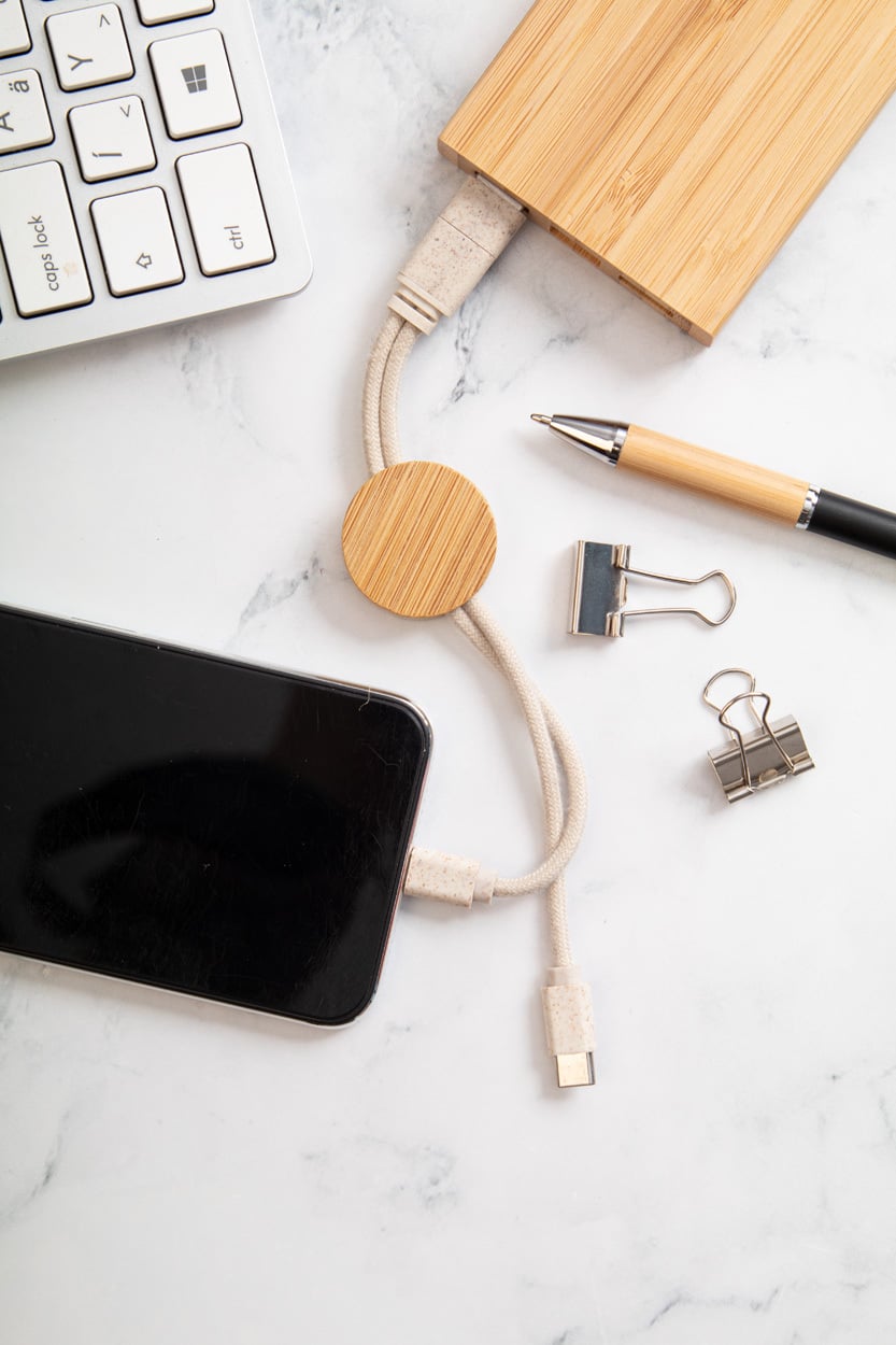 sleutelhanger met USB-oplaadkabel Mugory sample