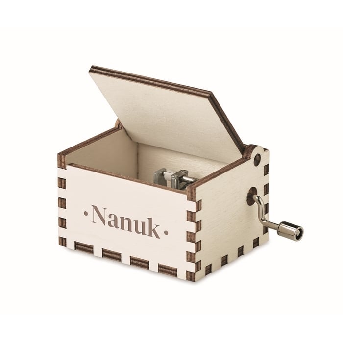 Houten kerst muziekdoos 5251