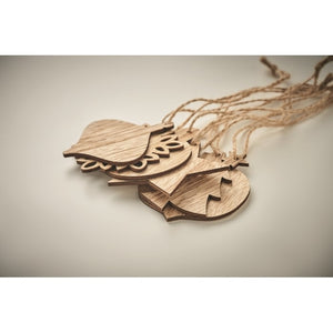 Houten kerstversiering set 5286