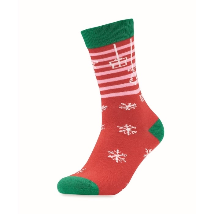 Paar kerstsokken L bedrukken