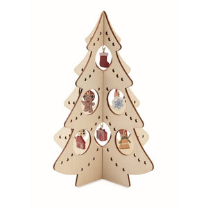 Houten kerstboom decoratie bedrukken