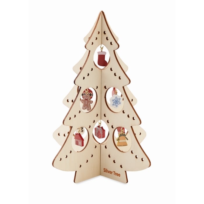 Houten kerstboom decoratie 5268