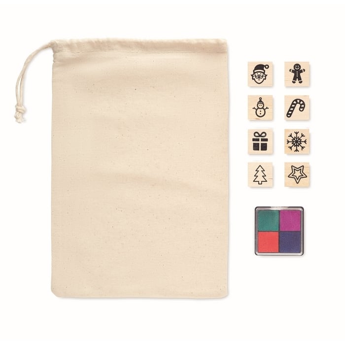 8 houten kerststempelset 313