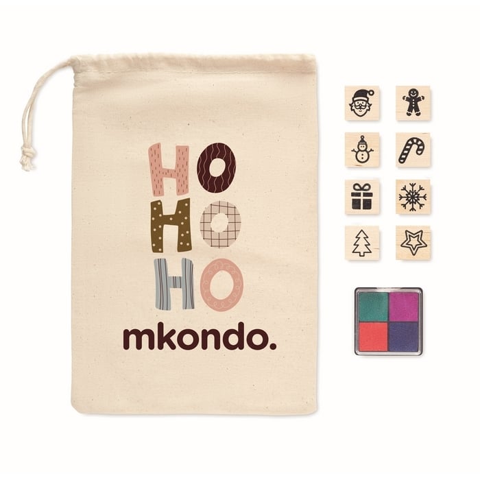 8 houten kerststempelset 314