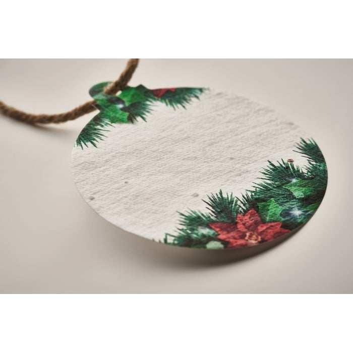 Zaadpapier kerstbal sample