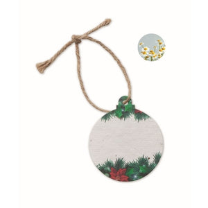 Zaadpapier kerstbal bedrukken